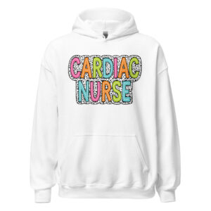 Cardiac Nurse Dalmatian Dots Doodle Unisex Hoodie