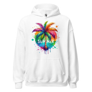 Colorful Palm Tree Summer Unisex Hoodie