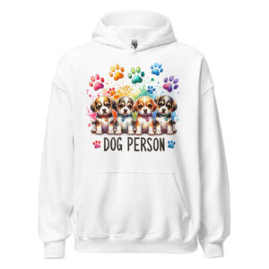 Colorful Paws Dog Person Unisex Hoodie